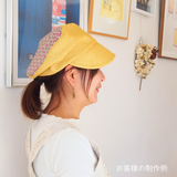 【つばが2タイプ】グランキャスケット ：小顔効果大であわせやすい 帽子型紙 初心者 簡単 商用利用可