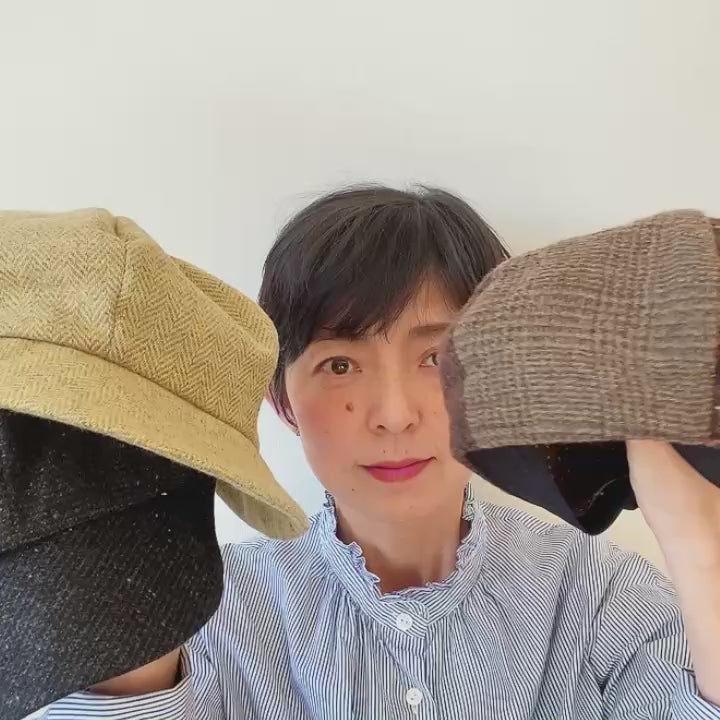 6枚はぎキャスケット＆ベレー：定番の2タイプの帽子が作れる型紙　初心者 簡単 PDFダウンロードも 子供サイズ 商用利用可