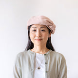 リボンベレー：大きなリボン付き可愛いベレー帽型紙　商用利用可
